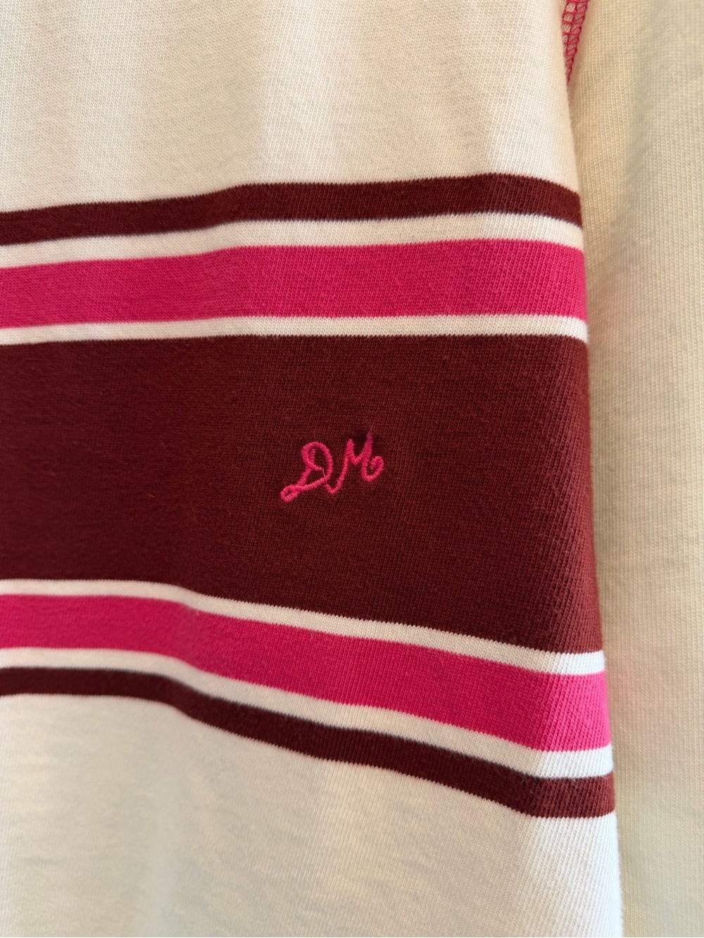 Damson Madder Maroon & Pink Stripes Long Sleeve - Picture 3 of 6